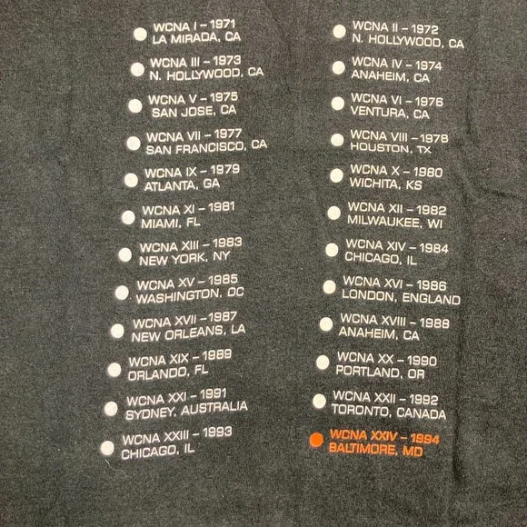 Vintage Narcotics Anonymous Shirt Mens XL Black 1994 Tour WCNA Single Stitch 90s - Picture 10 of 14